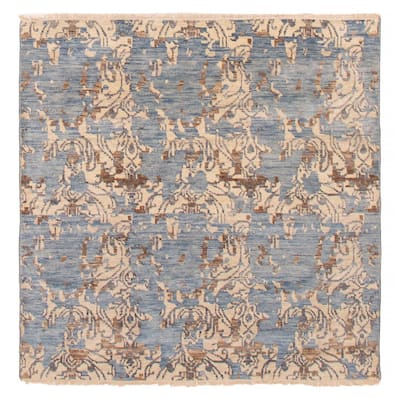ECARPETGALLERY Hand-knotted Mystique Blue Wool Rug - 5' 10" x 5' 11"