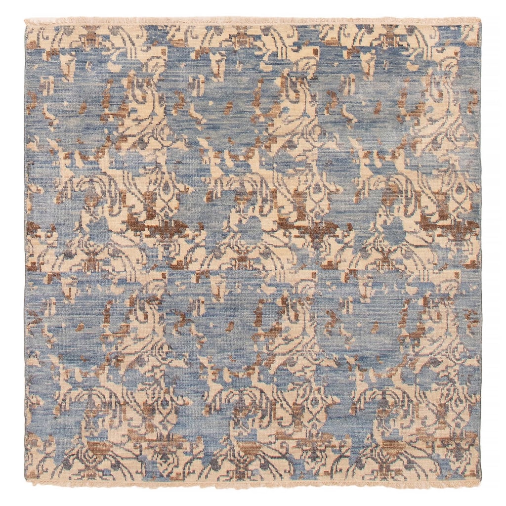 ECARPETGALLERY Hand-knotted Mystique Blue Wool Rug - 5' 10" x 5' 11"