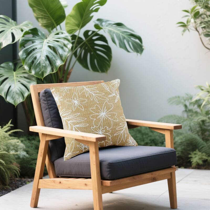 Outdoor/Indoor Throw Pillows, Decorative Throw Pillows With Inserts,Simulated Straw Weaving Square Pillows