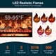 preview thumbnail 8 of 8, Freestanding Electric Fireplace Heater with Realistic 3D Flame - N/A