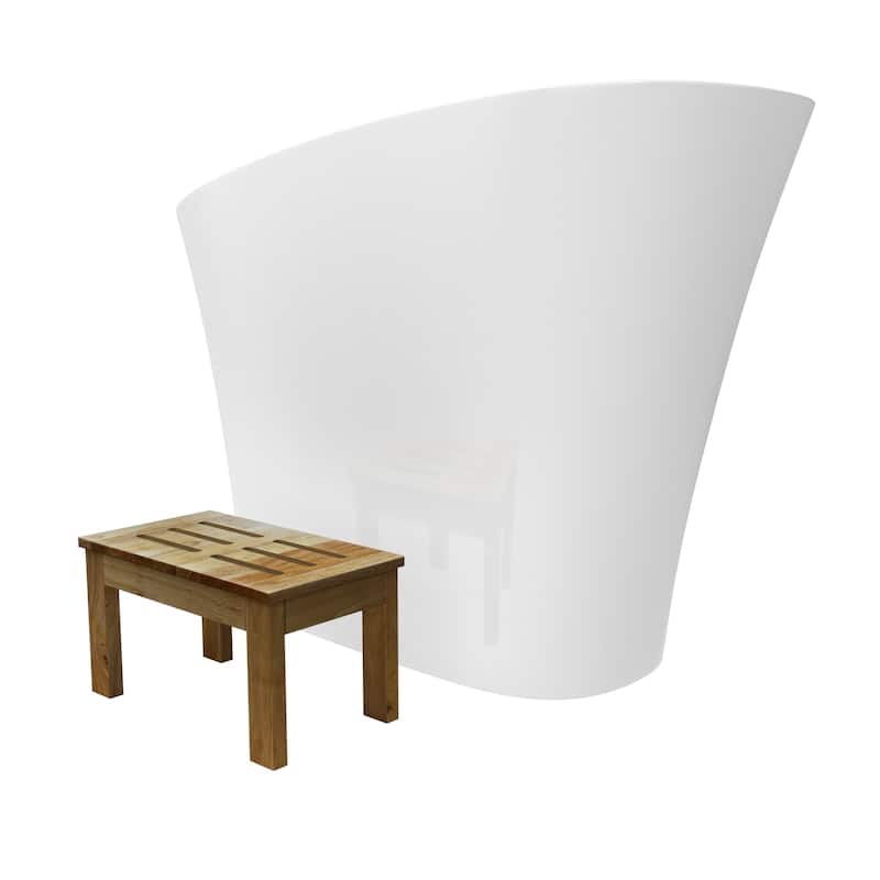 Modern Japanese Solid Surface Soaking Bathtub