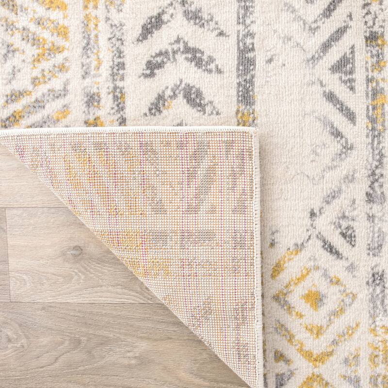 The Curated Nomad Midtown Geometric Distressed Bohemian Rug