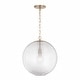 preview thumbnail 1 of 6, Dolan 1-light Pendant w/ Clear Ribbed Glass Matte Brass
