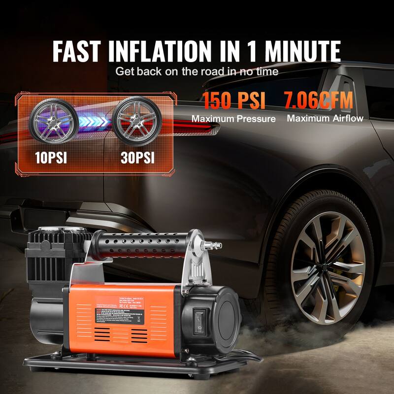 Air Compressor with Digital Pressure Gauge Tire Inflator for Trucks Car SUV
