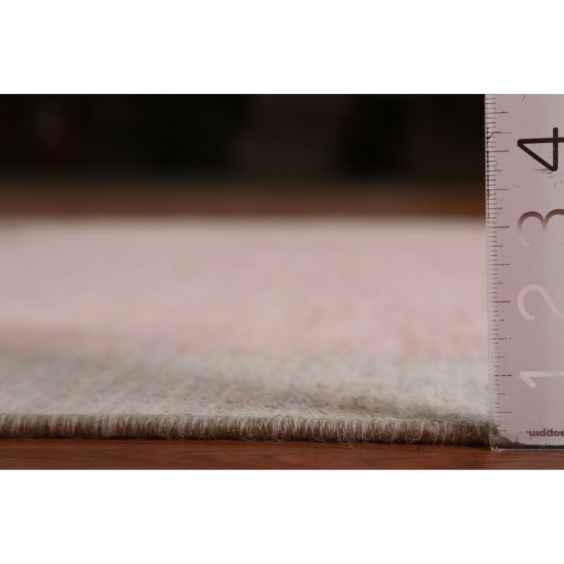 Hand Knotted Oriental 100% Wool Carpet Traditional Floral Pink Art Deco Area Rug - 7' 3'' X 4' 10''