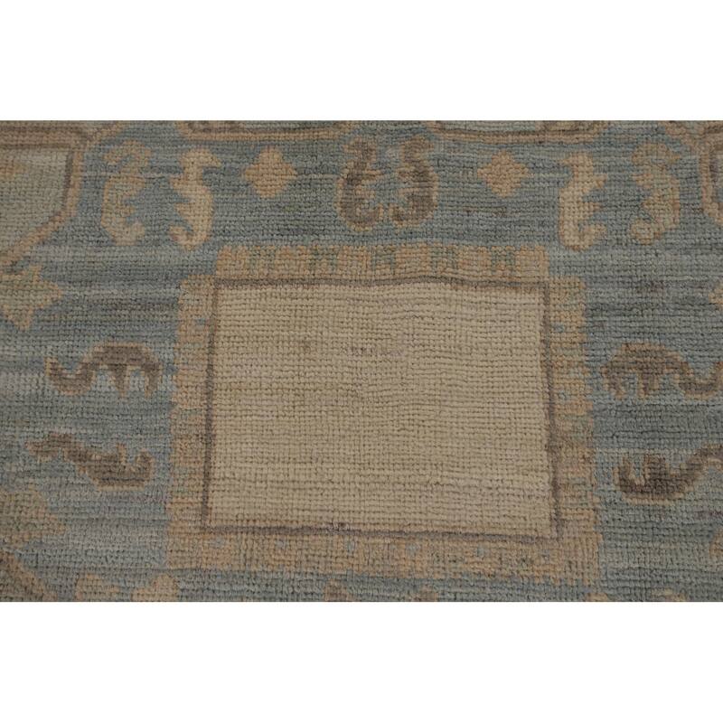 Vegetable Dye Grey Oushak Turkish Area Rug Hand-Knotted Wool Carpet - 6'0"x 8'9"