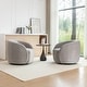 preview thumbnail 76 of 107, SEYNAR Modern Glam Velvet Upholstered 360 Degree Swivel Accent Armchair Set of 2