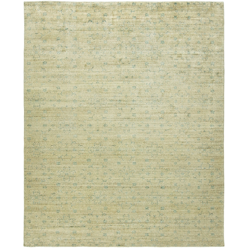 Modern Hand-Knotted Wool & Viscose Area Rug