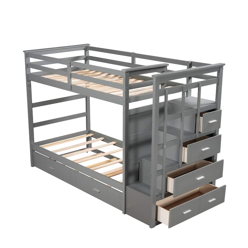 Twin Over Twin Solid Wood Bunk Bed