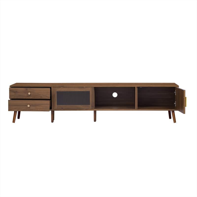 76-Inch TV Stand For Tvs Up To 85", Entertainment Center TV Media Console Table With Storage Cabinet And 2 Drawers