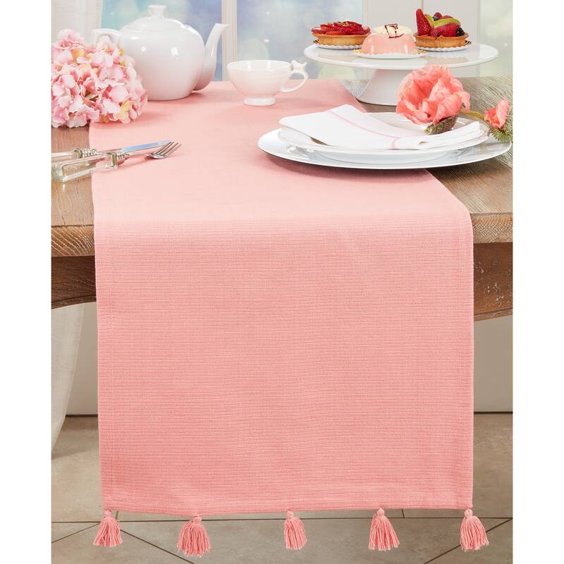 Timeless Simplicity Tassel Table Runner