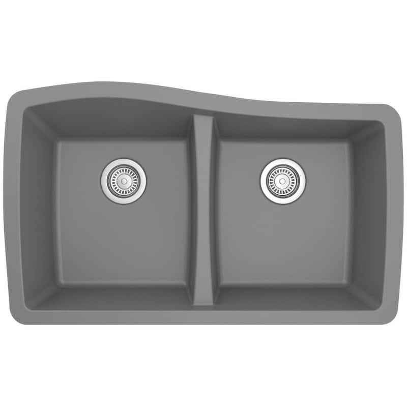 Karran USA QU-720-PK1 Quartz QU 33-1/2" Undermount Double Basin Quartz