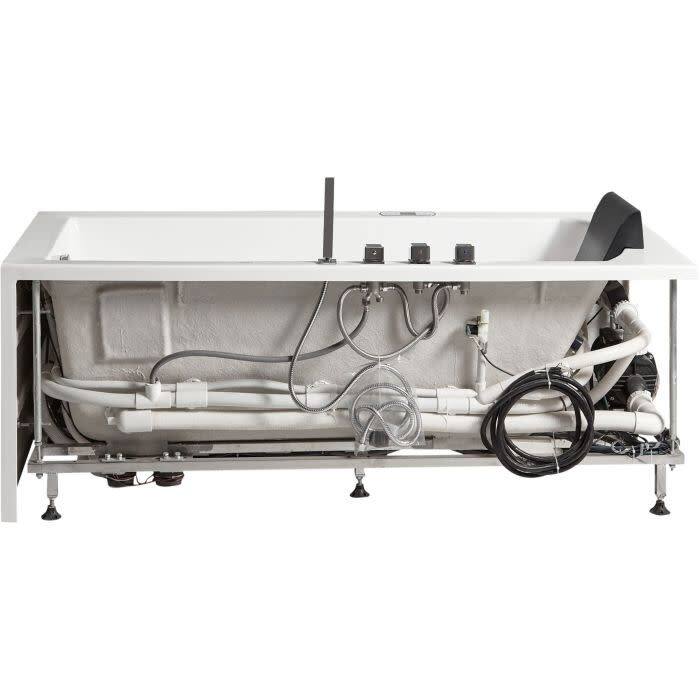 Eago 59" Three Wall Alcove Acrylic Whirlpool Tub with Right Drain,