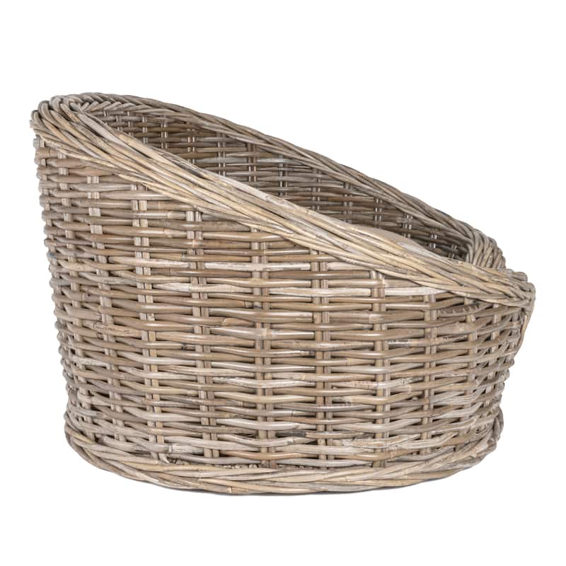 Handwoven Dog Bed with Machine-Washable Cushion