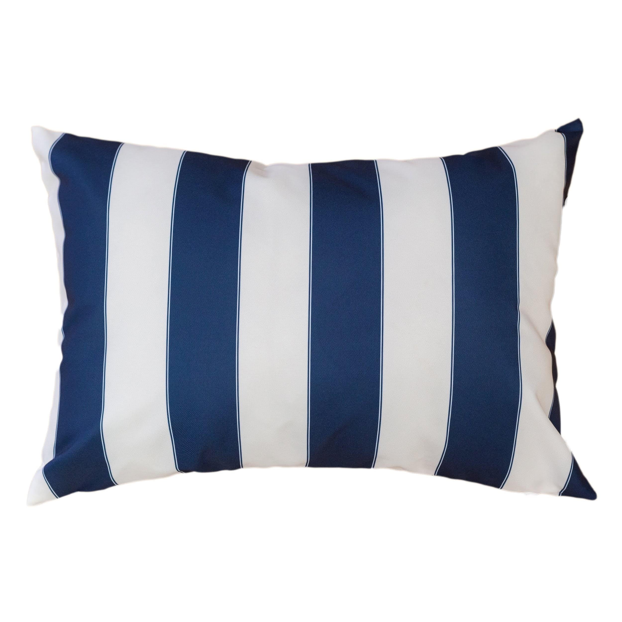 Striped Throw Pillow Indoor Outdoor Use Weather Resistant 14x20 Inches
