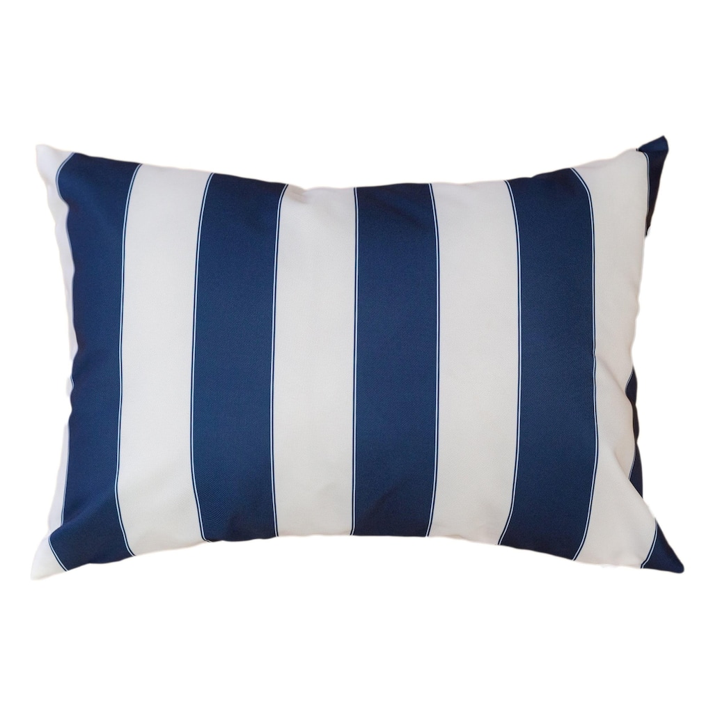 Striped Throw Pillow Indoor Outdoor Use Weather Resistant 14x20 Inches