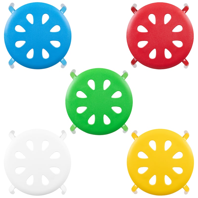 Plastic Nesting Stack Stools - School/Office/Home, 17.5"Height (5 Pack) - 16.5"D x 16.5"W x 17.5"H