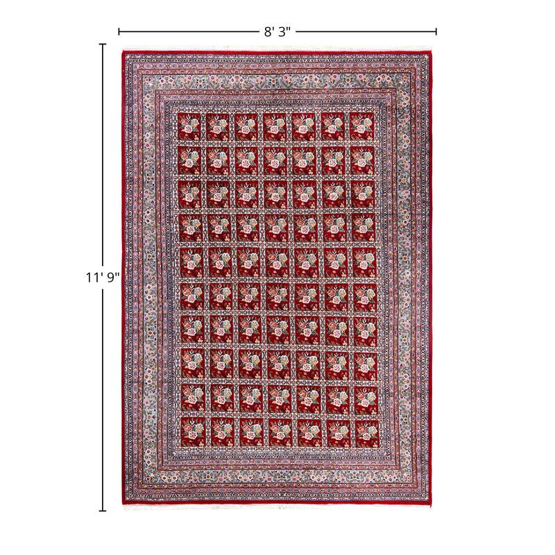 Tabriz One-of-a-Kind Hand-Knotted Area Rug, Red - 8' 3" x 11' 9"