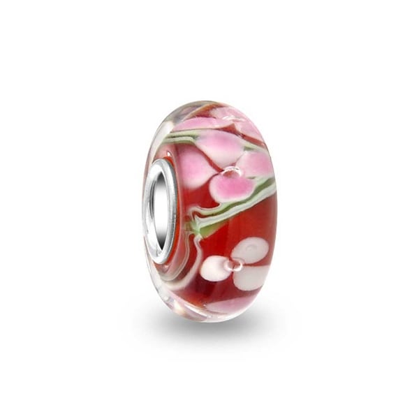 Ladybug LAMPWORK Murano Glass .925 European Bead Charm