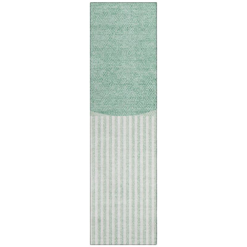 Machine Washable Indoor/Outdoor Contemporary Mod Chantille Rug