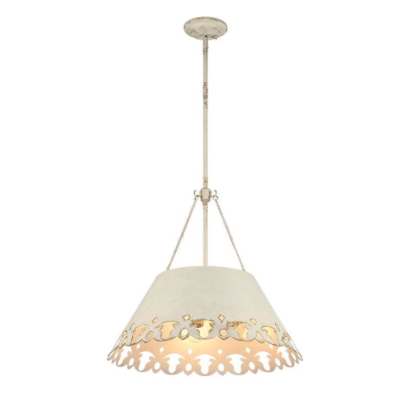 Wry Lighting Eloise 5-light Pendant in Antique Ivory - 5 Light Pendant
