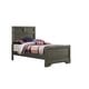 preview thumbnail 3 of 1, Foundry Traditional Wood Complete Twin Bed, Brushed Pewter
