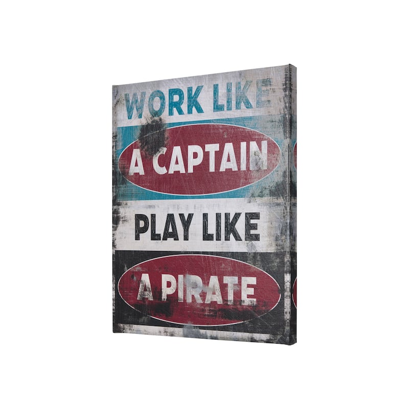 Work Like a Captain (20 x 25 ) Canvas Art Print