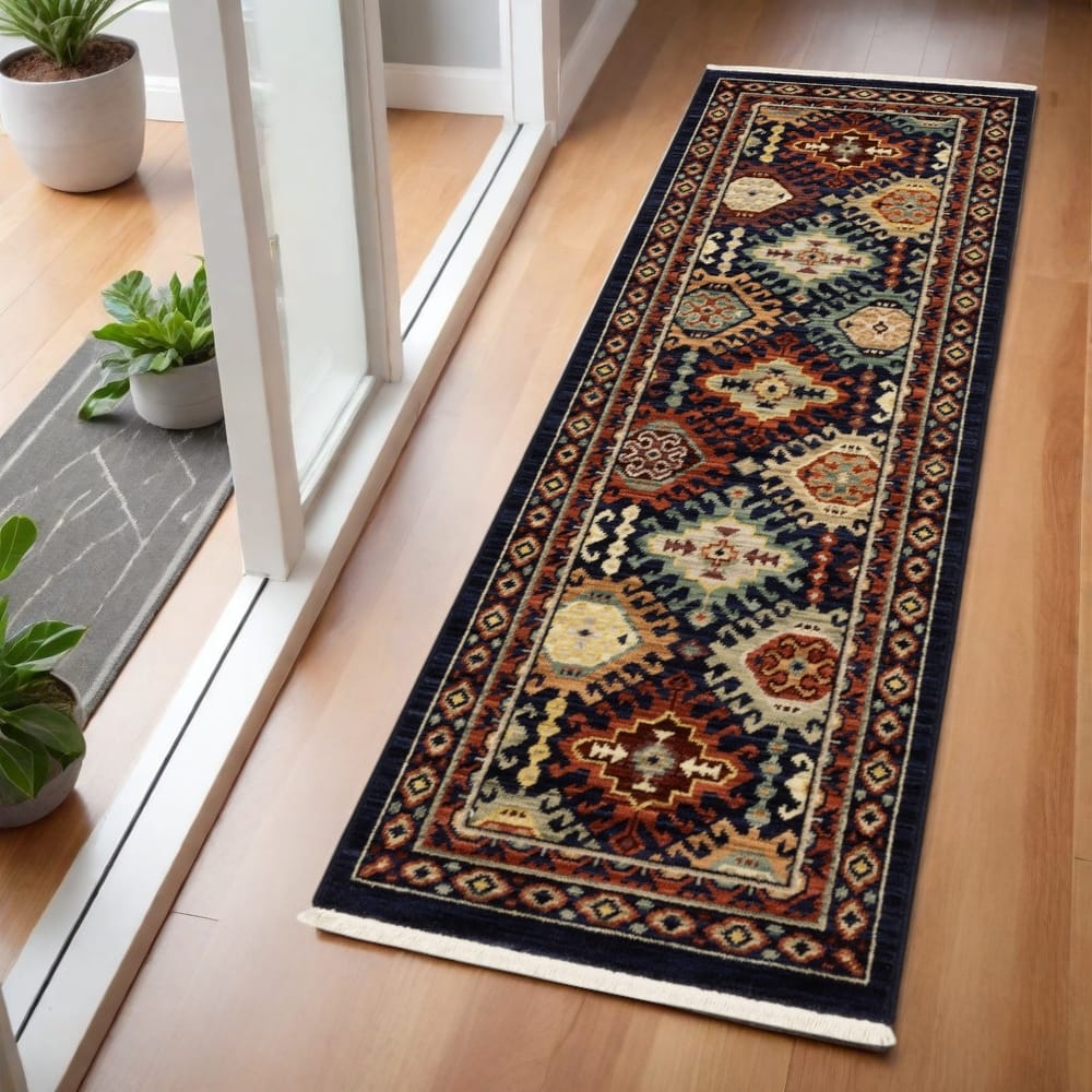 HomeRoots Oriental Traditional Rectangle Area Rug