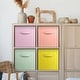 preview thumbnail 11 of 10, Sorbus Kids & Nursery Collapsible Cube Fabric Storage Bins (10.5" x 10.5"), 4 Pack, (Pastel Colors)