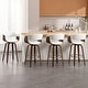 preview thumbnail 81 of 186, 26"/29" Faux Leather Swivel Bar Stools, Wood Counter Stool