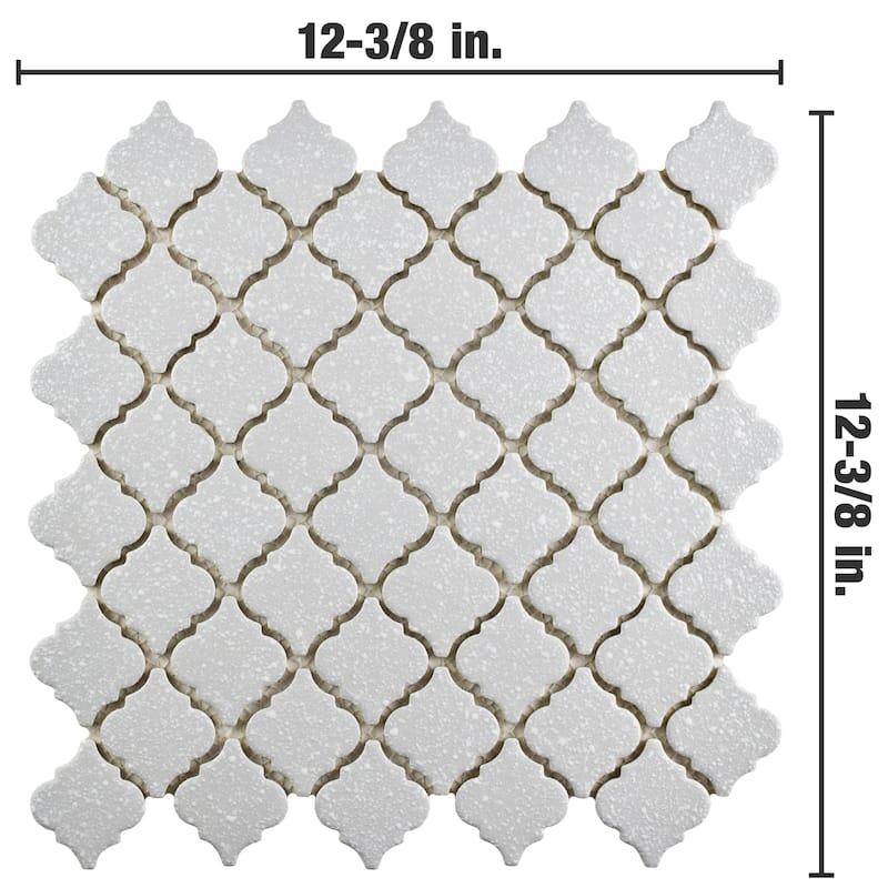 Merola Tile Hudson Tangier Crystalline Grey 12-3/8" x 12-3/8" Porcelain Floor and Wall Tile