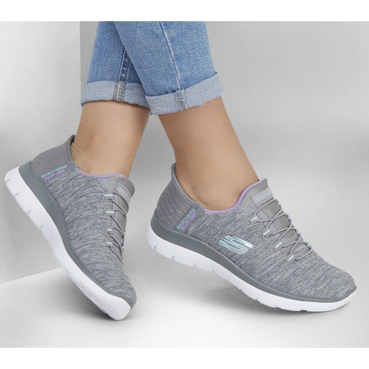 Skechers Womens SlipIns Summits Dazzling Haze Gray/Multi