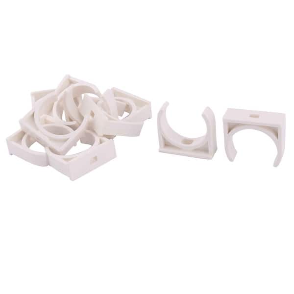Houseuse 5Pcs 25mm White PVC-U Pipe Push Snap in Clip Clamps for Water Supply Houseuse 5Pcs 25mm White PVC-U Pipe Push Snap in Clip Clamps for Water Supply