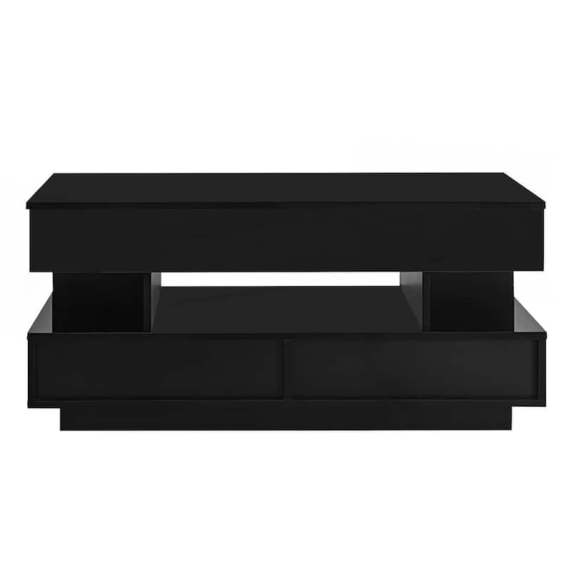 Lift-Top Coffee Table with 2 Drawers