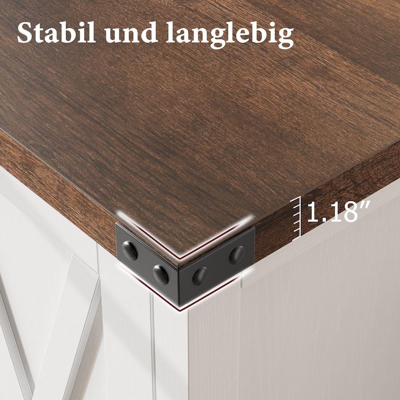 Storage Cabinet 15.7" d x 30" w x 31.5" h, Sideboard Buffet Cabinet with 2 Doors and Adjustable Shelves