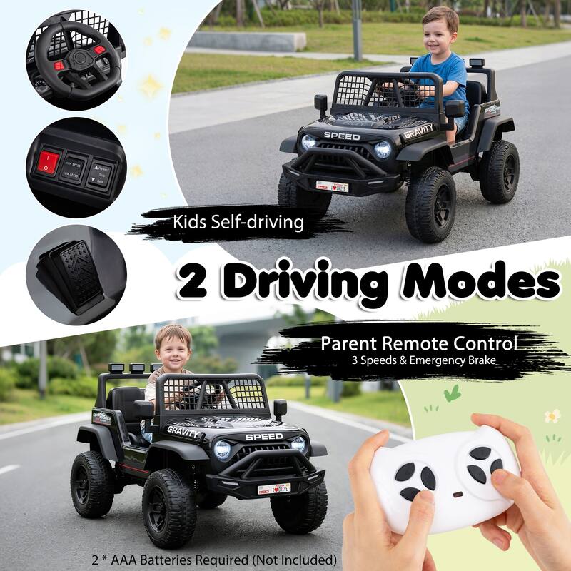 Gymax 24V Ride On Car for Kids Battery Powered Electric Vehicle w/