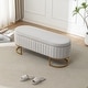 preview thumbnail 4 of 120, Velvet Storage Bench for Bedroom