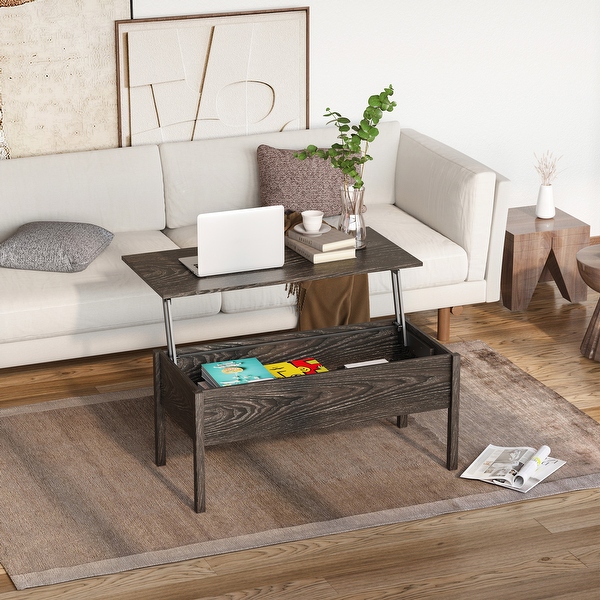 Light wood lift best sale top coffee table