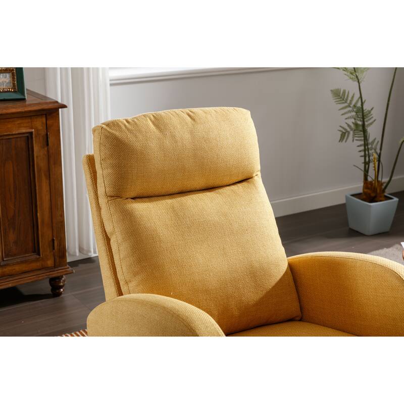 GDFStudio - Amelia Linen Upholstered Rocking Chair with Spacious Seat and Tall Back Design