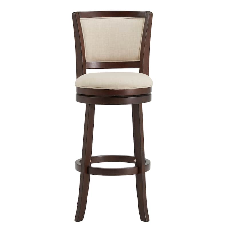 Menas Upholstered Back Swivel Stool by iNSPIRE Q Classic