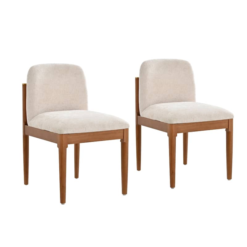Christopher Knight Home - Modern Rubberwood Dining Chairs with Woven Rope Backrest