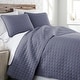 preview thumbnail 71 of 78, Vilano Ultra-Soft Lightweight 3-piece Quilt and Sham Set Denim - Full - Queen