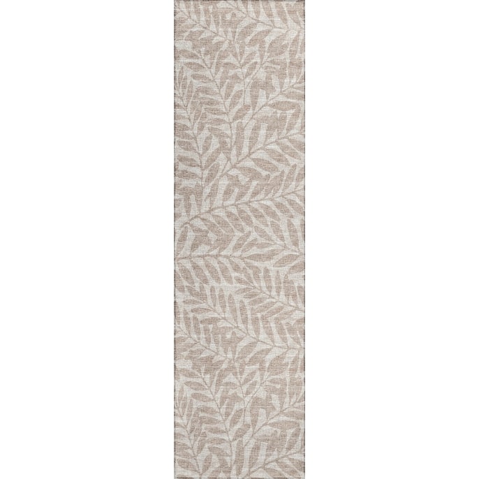 Indoor/ Outdoor Addison Yuma Foliage Motif Washable Area Rug