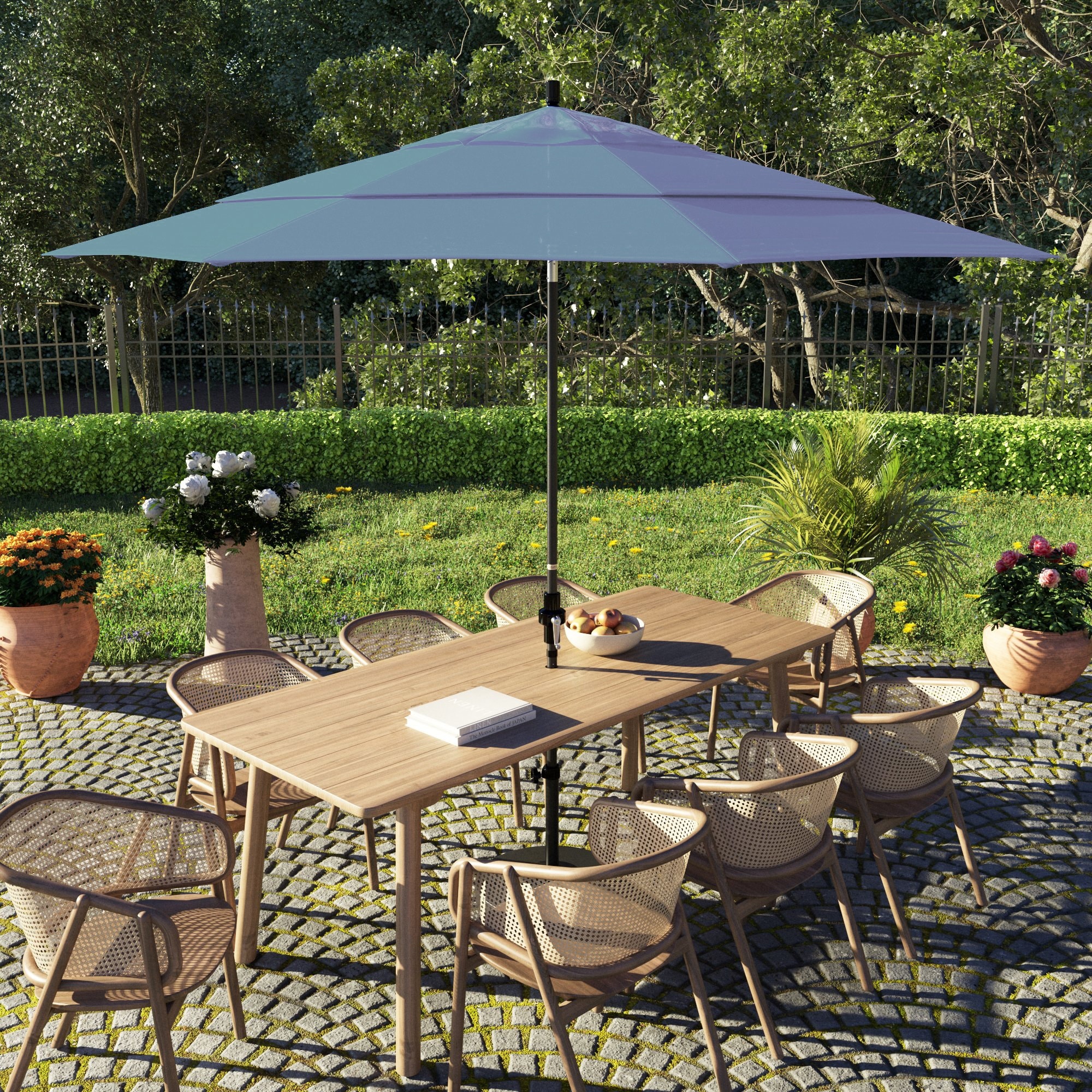 11 tilting aluminum patio umbrella Kingdura 11' X 11' Cantilever with Double Top Vent, Large Square Outdoor Offset Umbrella with 360-degree Rotation, Infinite Tilt, UV Protection for Pool Deck Garden Patio (Beige) ( offering both comfort and functionality Tempo 11 ft. Aluminum Market