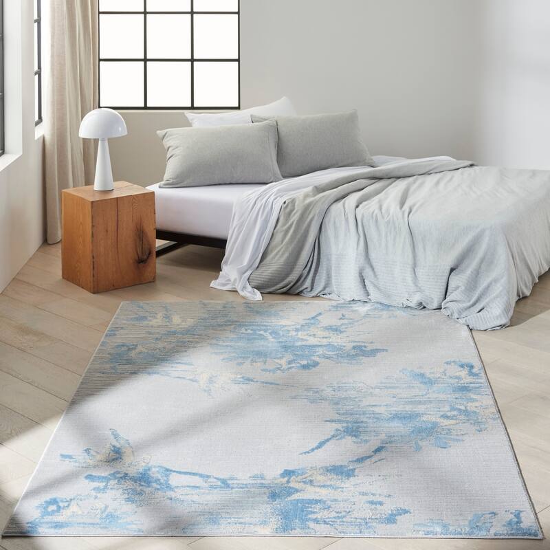 Calvin Klein Enchanting Botanical Floral Abstract Area Rug