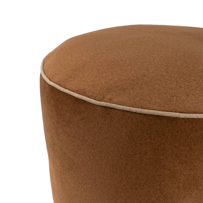Qiviut Brown Foot Pouf
