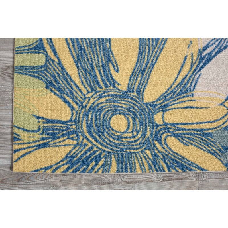 Ogunquit Indoor/Outdoor Abstract Floral Modern Rug by Havenside Home