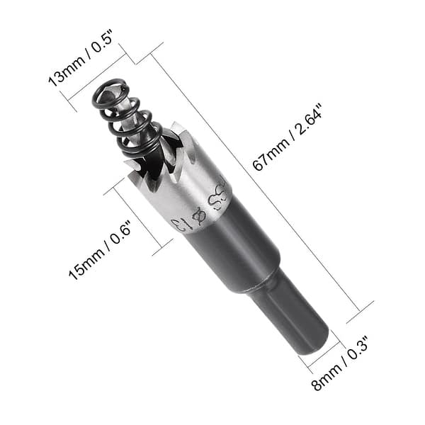 4 Pcs 13mm HSS Drill Bit Hole Saw Cutter for Metal Alloy Wood 13mm
