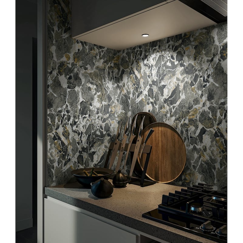 Harry & Grace Faux Stone Marble Peel and Stick Natural Wall Backdrop Panel