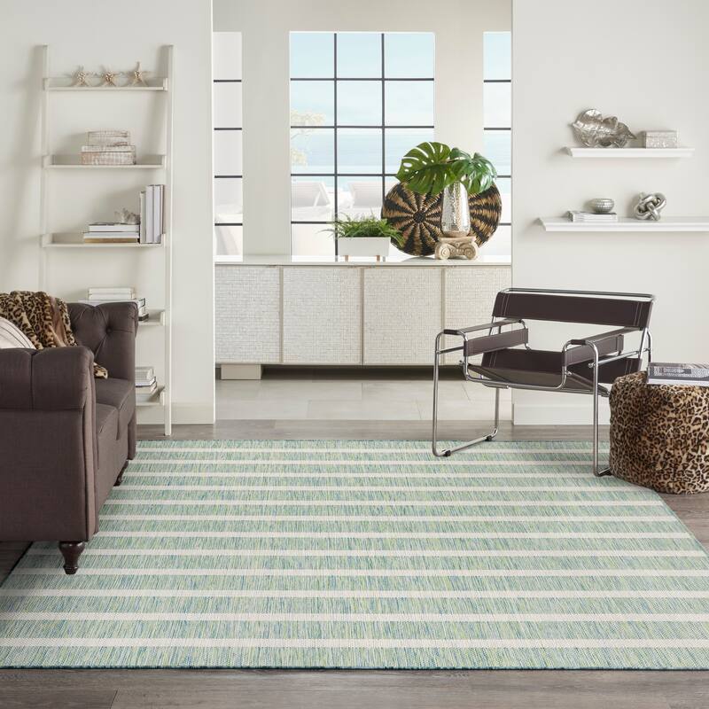 Nourison Positano Indoor/Outdoor Striped Area Rug